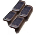 Brown Integrated LED Solar Powered Deck Rail Light (4-pack)