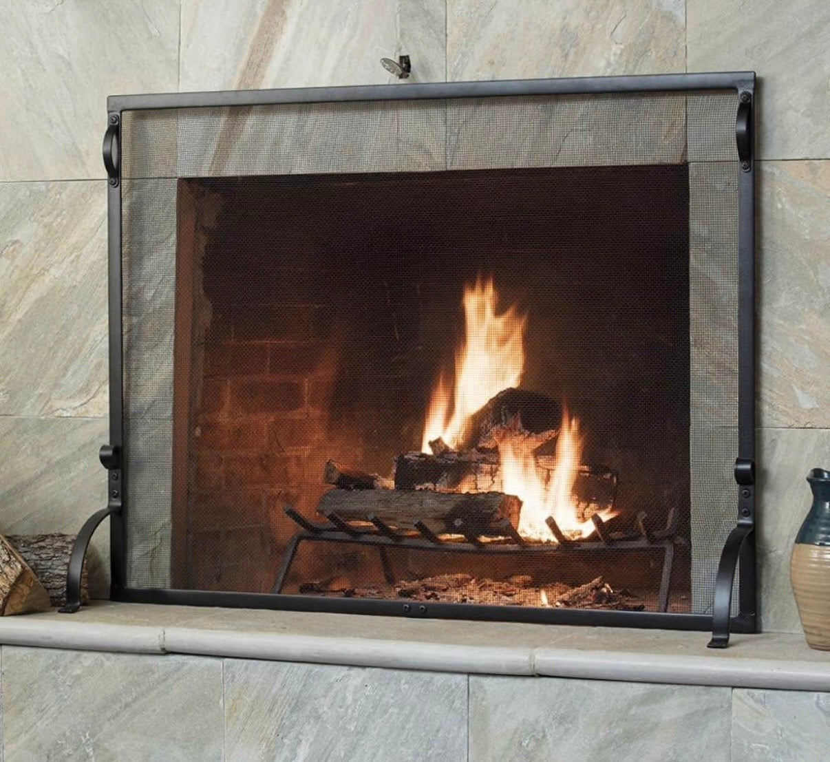41" Wide x 31.5" Tall Fireplace Screen