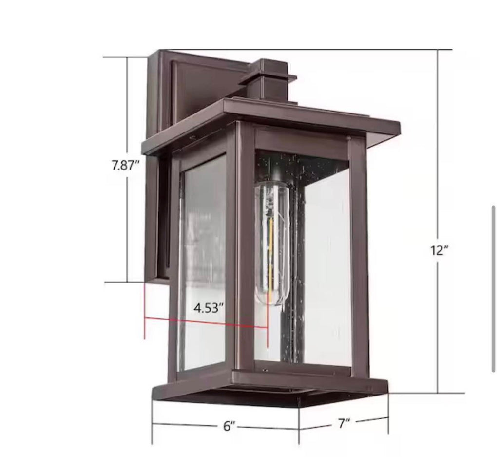 Outdoor Wall Lantern Sconce  (2-pack)