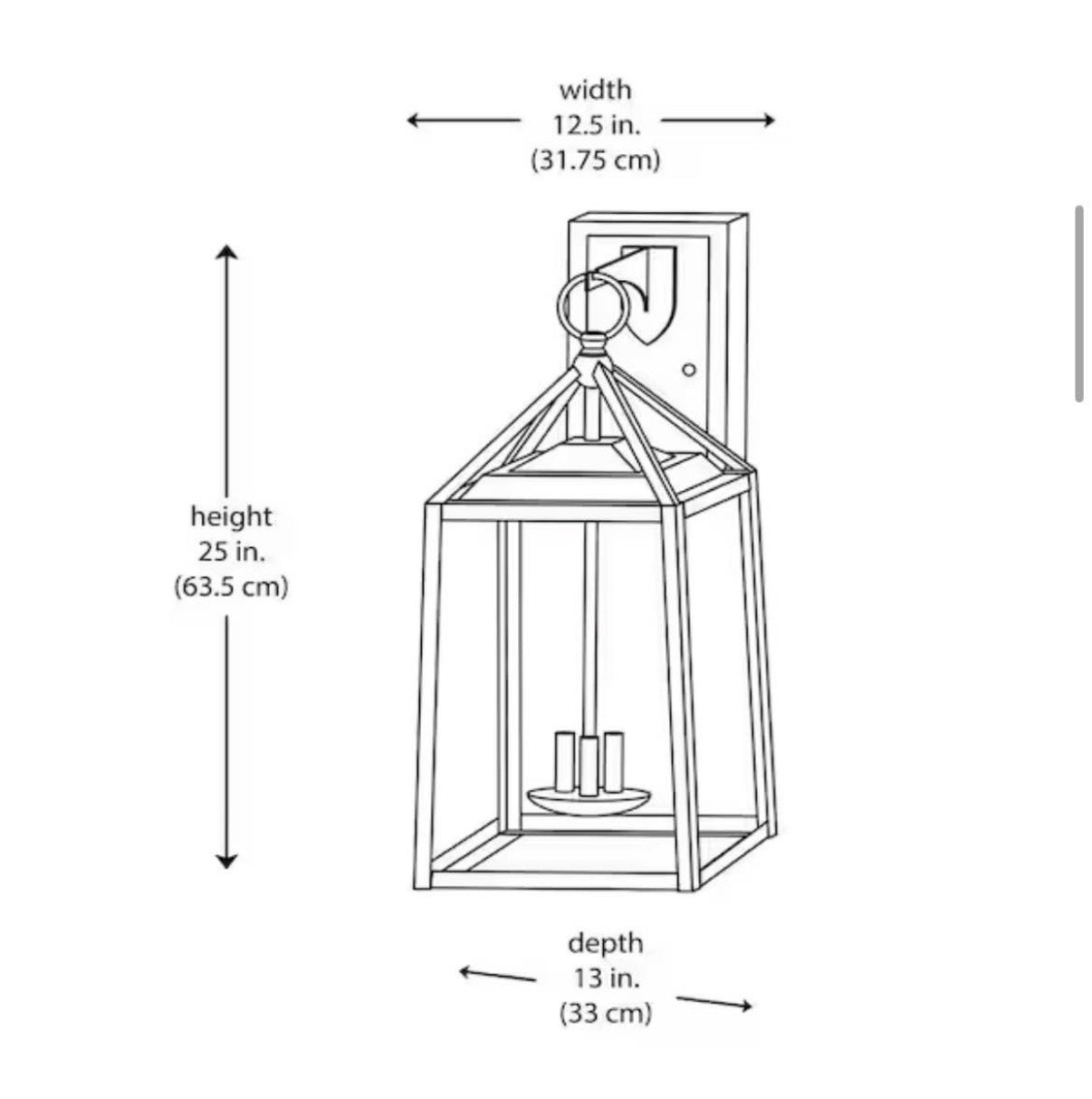 Blakeley 25 in Extra Large Outdoor Wall Light Fixture