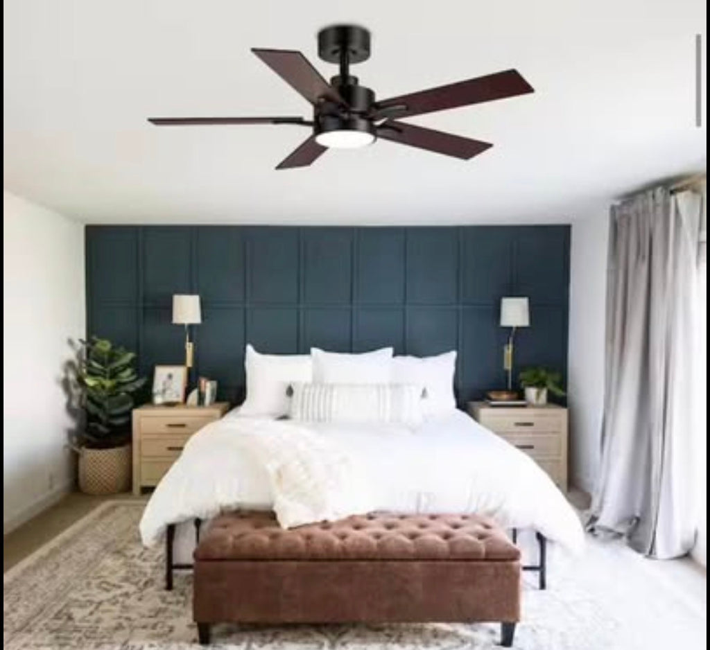 Charlie 42 in. Indoor Black Ceiling Fans with Light