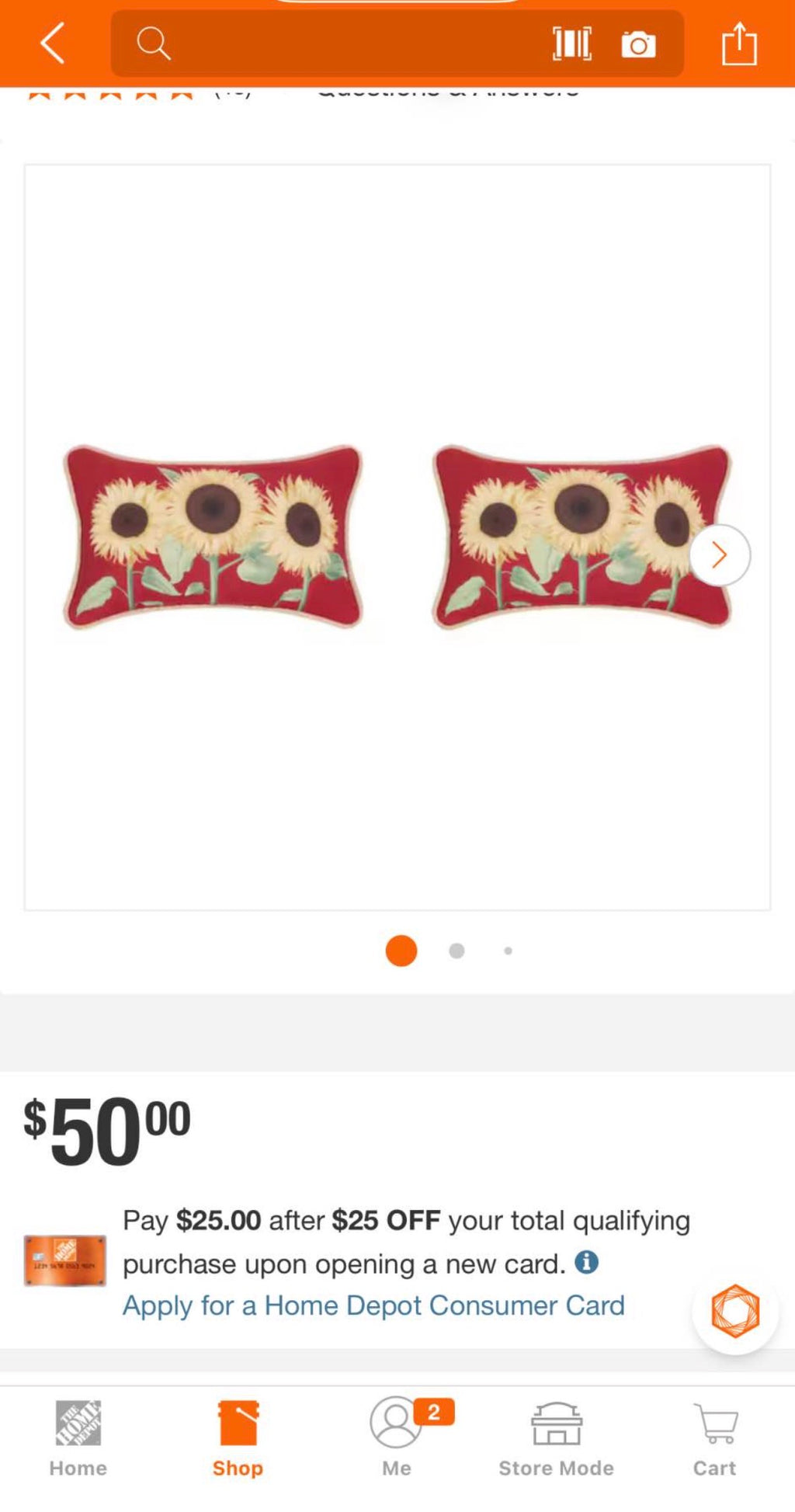 Sunflower Trio Lumbar Outdoor Throw Pillow (Set of 2)