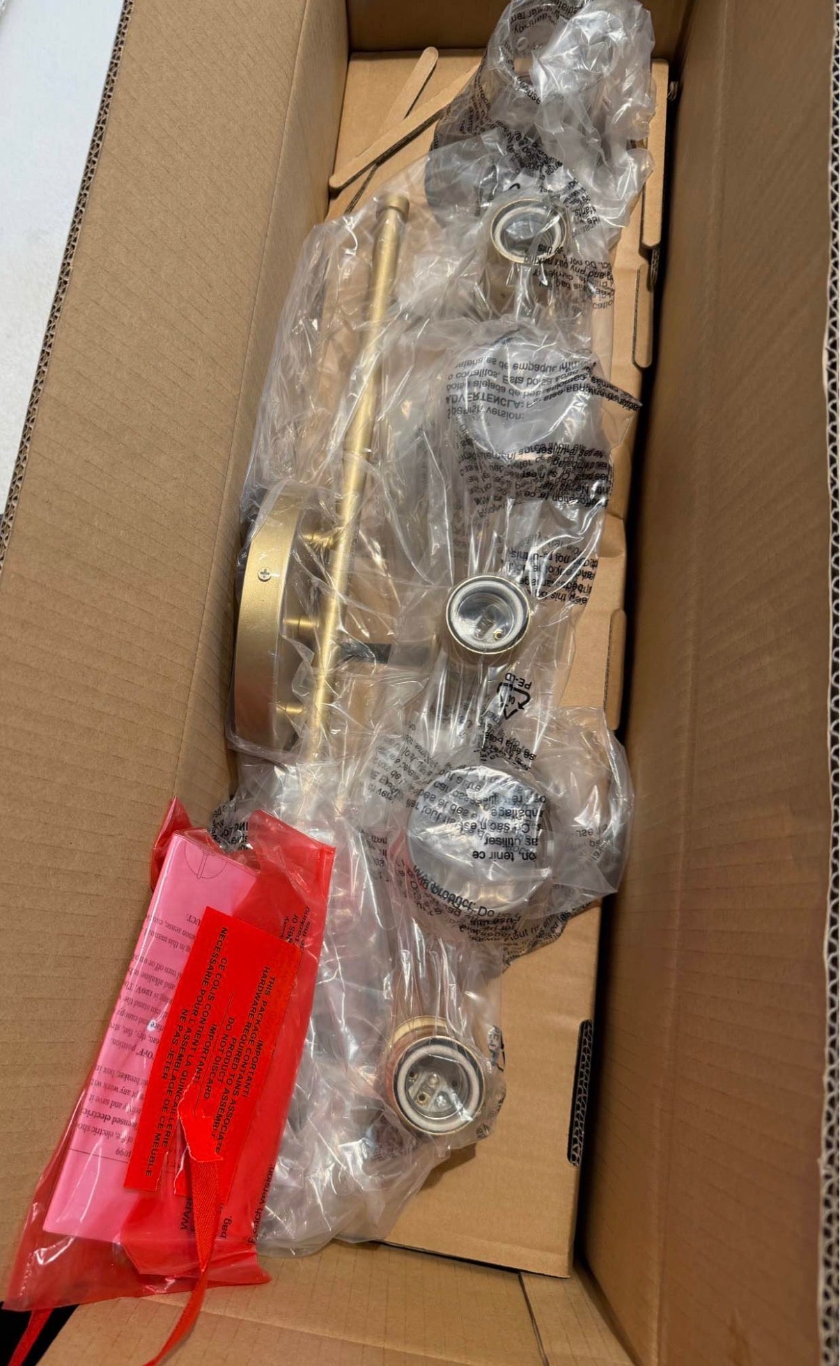 22 Inches 3-Light Gold Bathroom Vanity Light