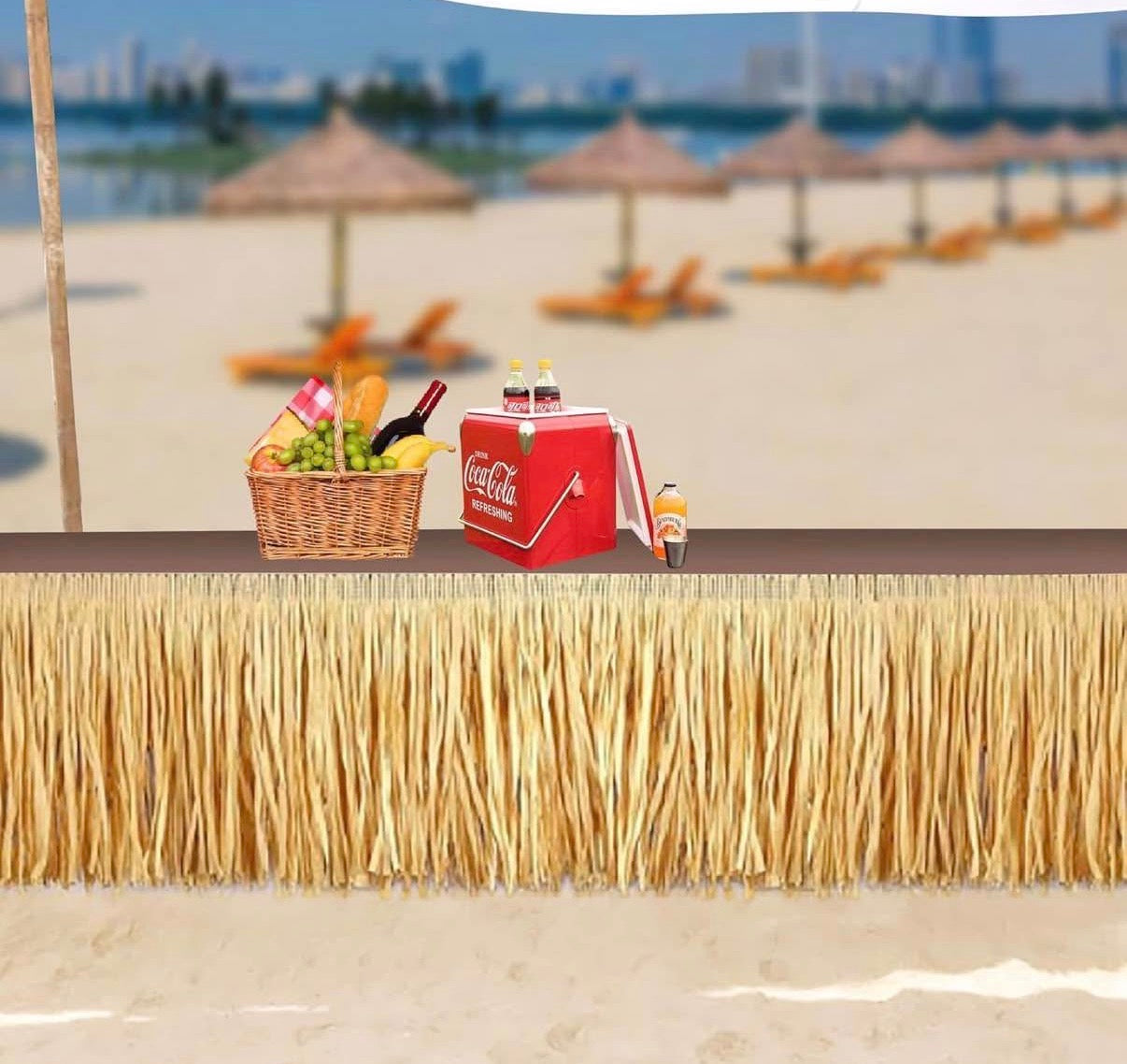 Mexican Artificial Palm Thatch Rolls 16.5Ft x 20In
