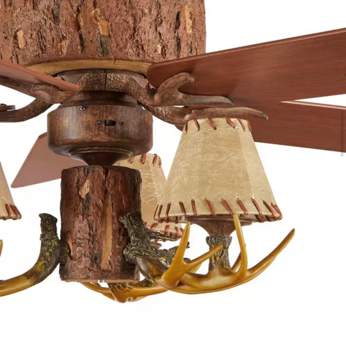 Lodge 52 in. LED Nutmeg Ceiling Fan with Light