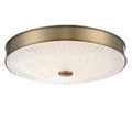 11.75 in. 1-Light Aged Brass LED Flush Mount