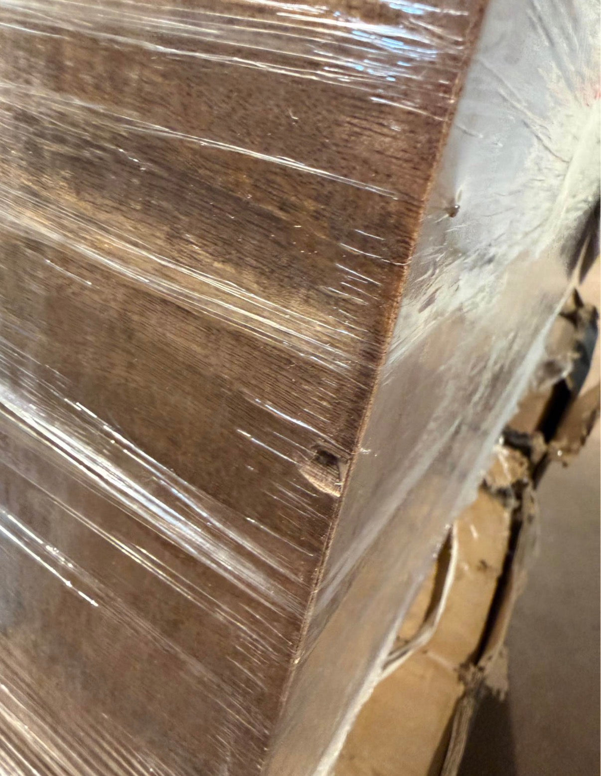 36 in. in Walnut Brown Coffee Table (damaged )