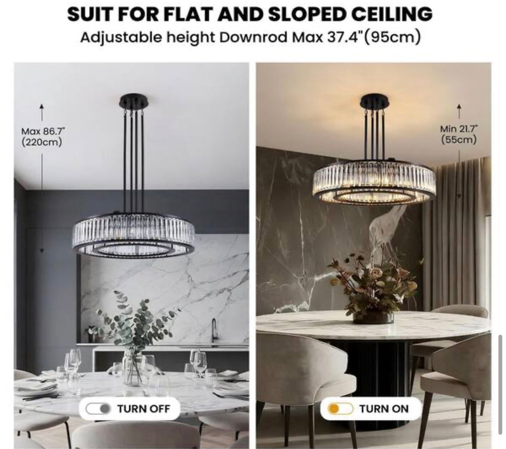 37 in. premium sparkling crystal Chandelier