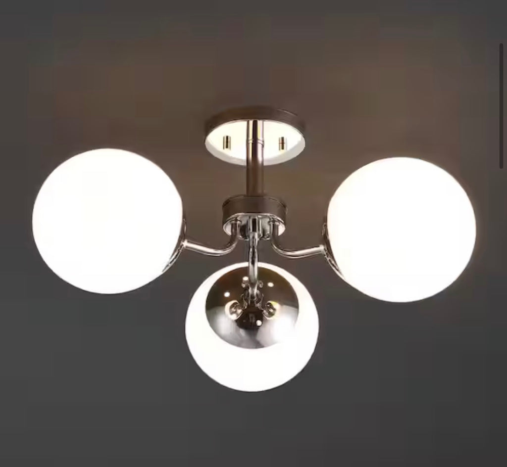 Olivier French bistro style Bohemian LED Semi Flush light