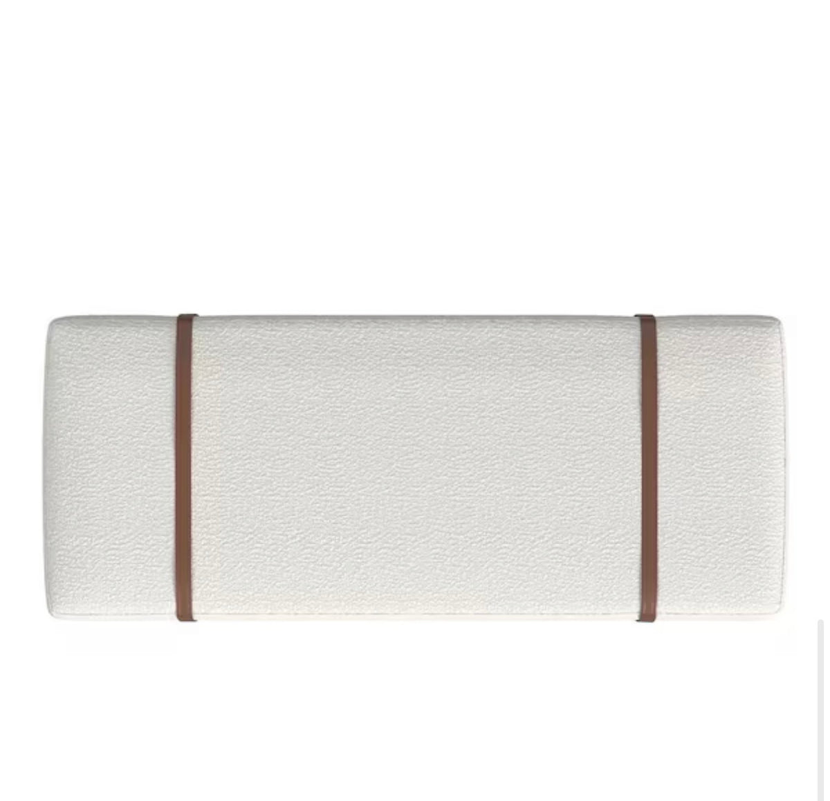 Cream Boucle 46 in. Bedroom Bench