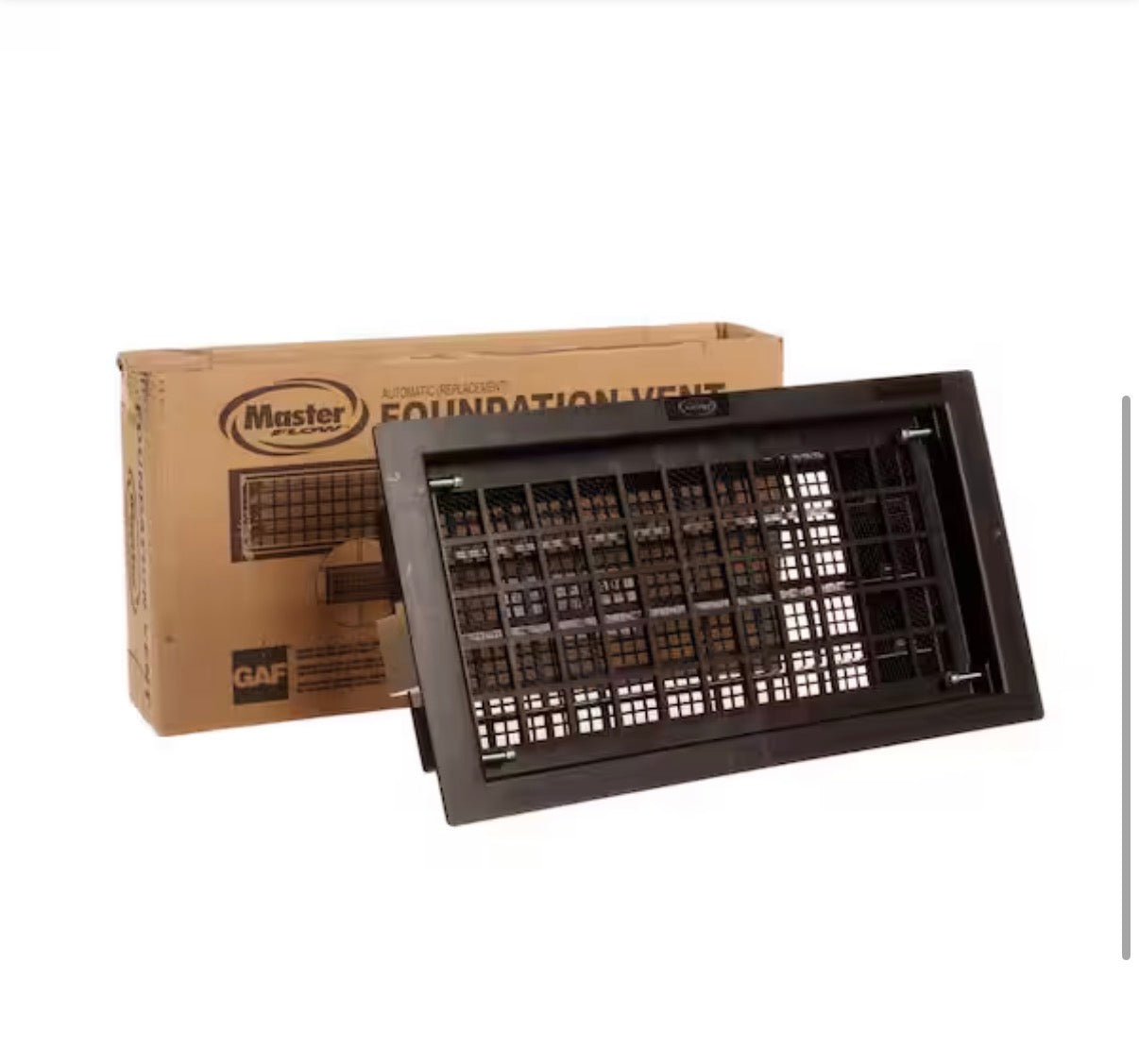 16 in. x 8 in. Automatic Open/Close Foundation Vent in Black (Carton of 10)