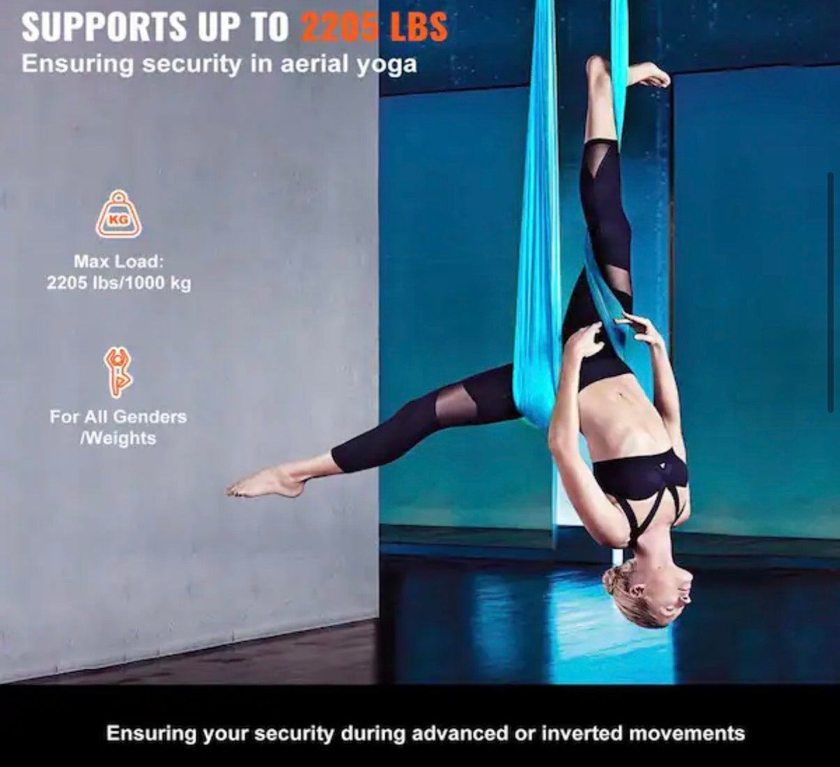 Aerial Yoga Hammock and Swing, 5.5 Yards