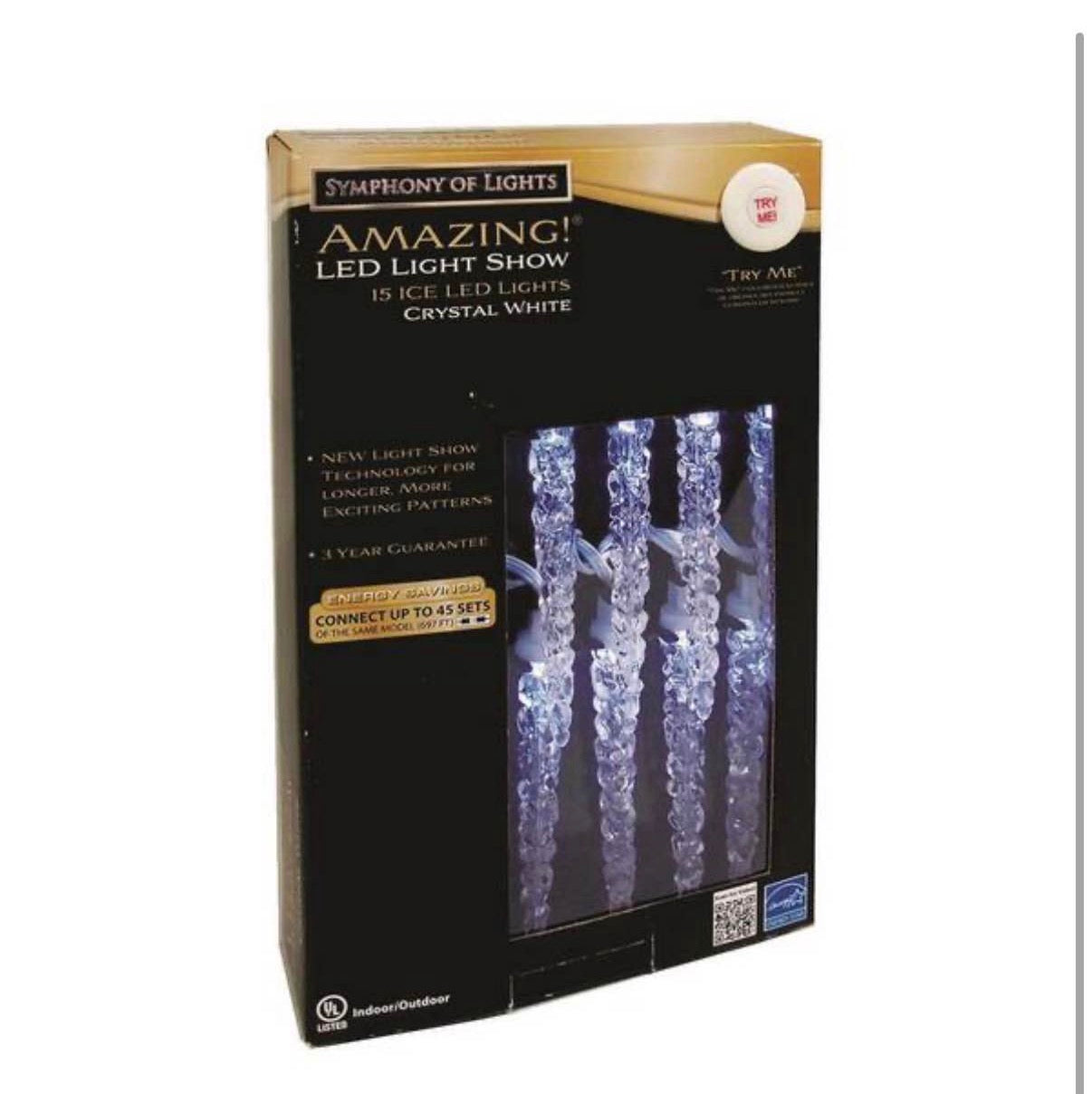 15-Light Ice Shaped LED Crystal White-Light Show