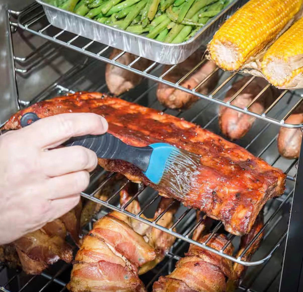 30 in. Analog Electric Smoker in Black with 3 Racks