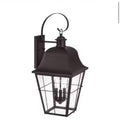 Warwick 28 in. Espresso Bronze Finish Hardwired Outdoor Wall Lantern