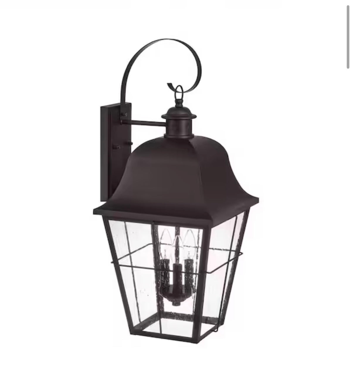 Warwick 28 in. Espresso Bronze Finish Hardwired Outdoor Wall Lantern