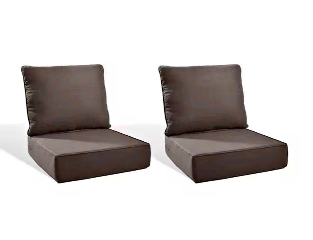22 in. x 24 in. x 6 in. Outdoor Cushion Set in Gray