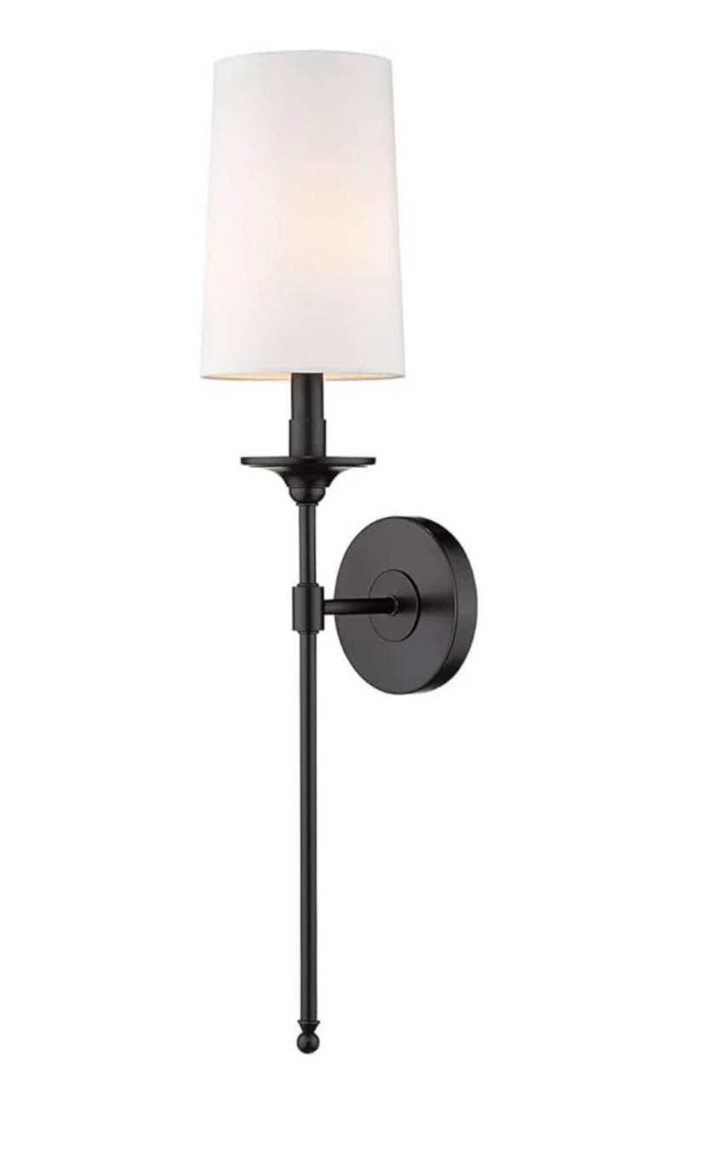 Z-Lite 1 Light Wall Sconce Matte Black