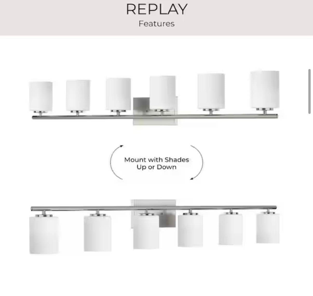 48 in. 6-Light Brushed Nickel Vanity Light