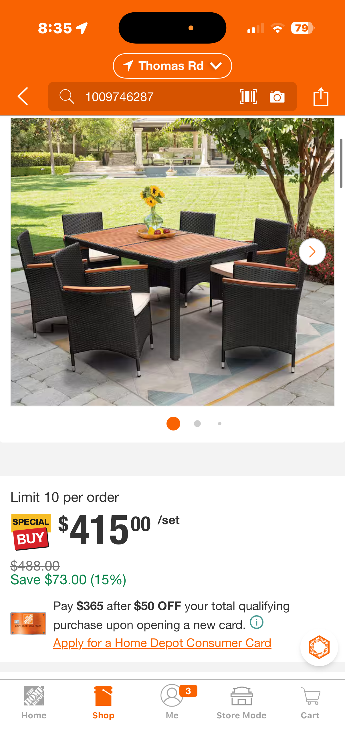 7-Piece Wicker Outdoor Dining Set with Wood Top