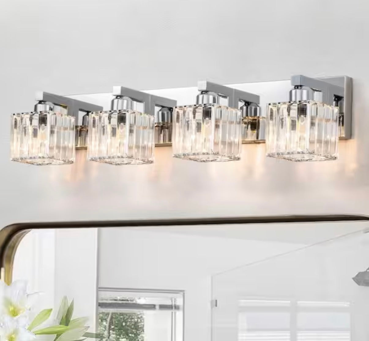 crystal vanity light