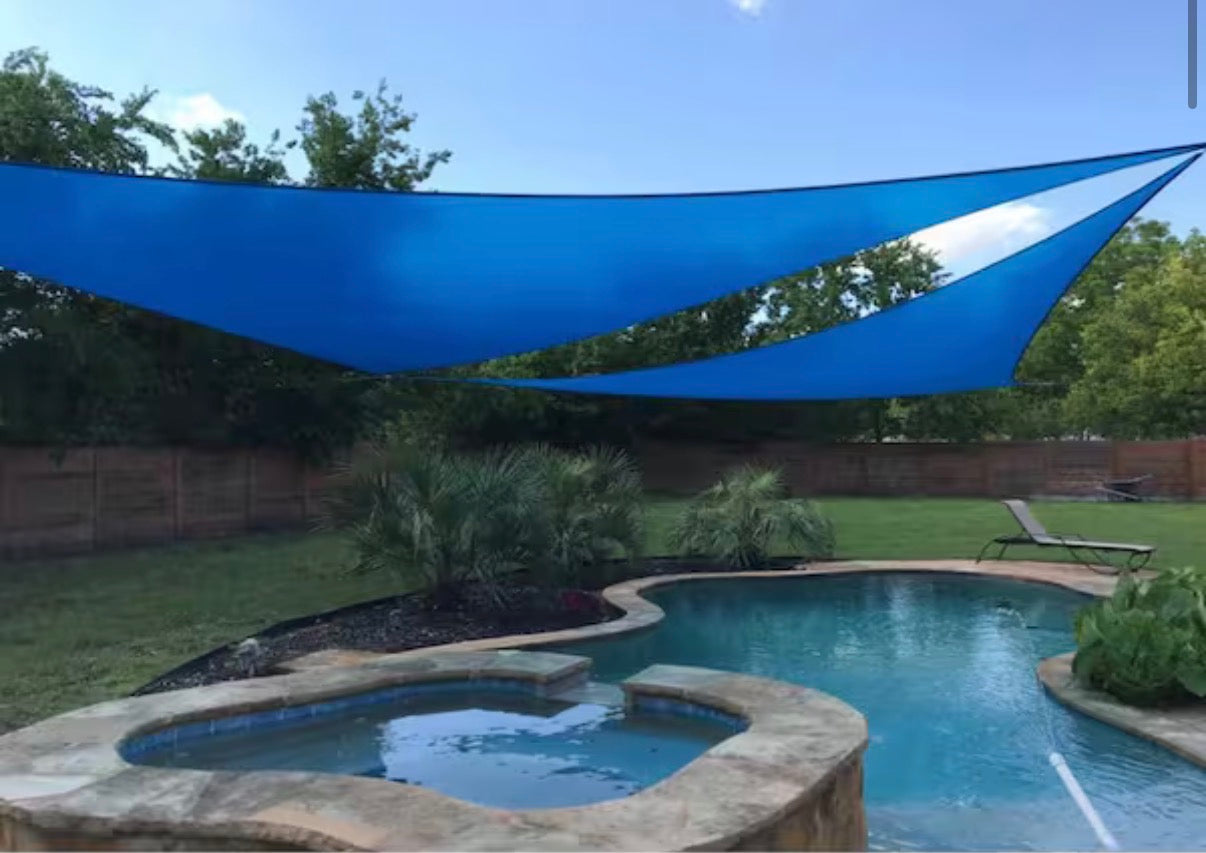 10 ft. x 10 ft. x 14.1 ft Triangle Sun Shade Sail