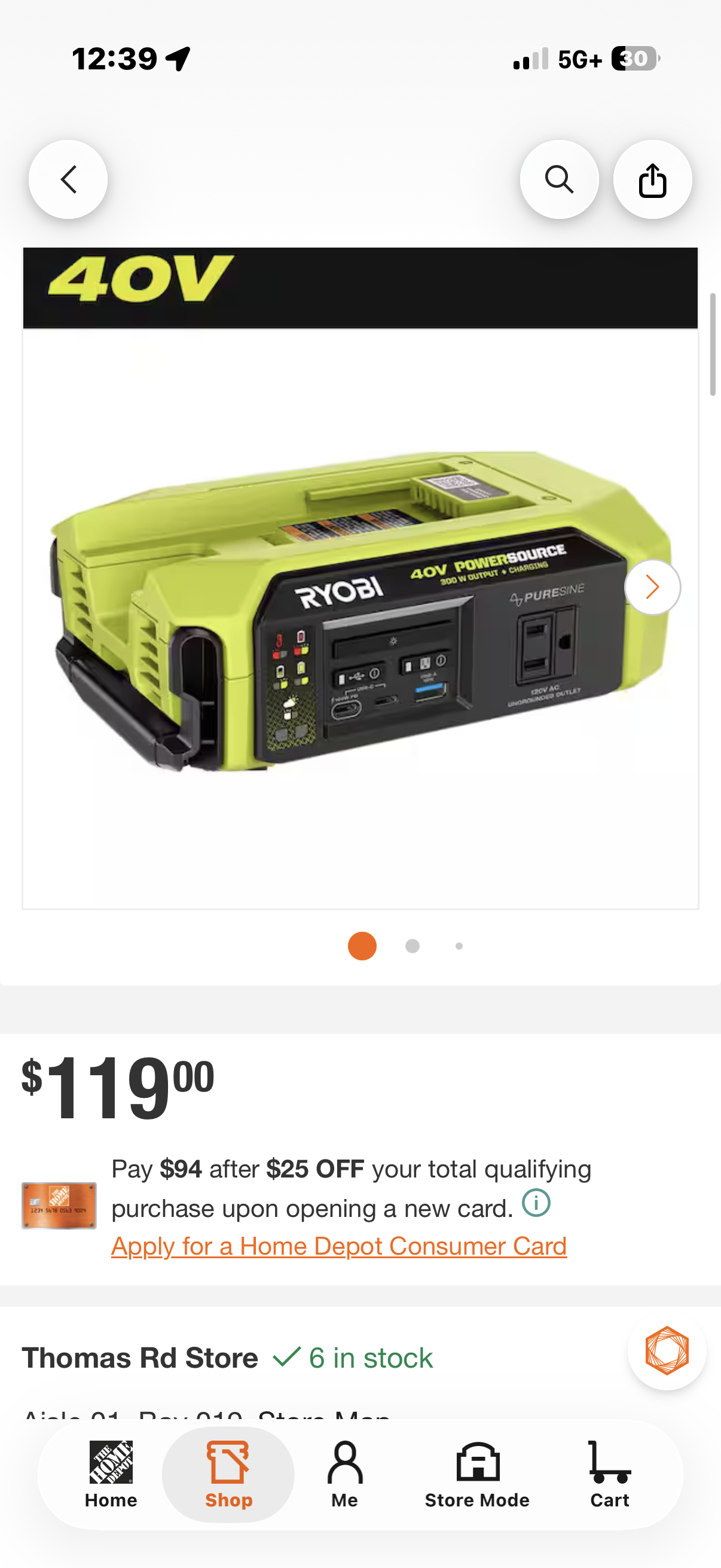 40V 300-Watt Portable Battery Inverter Power Source (Tool Only)