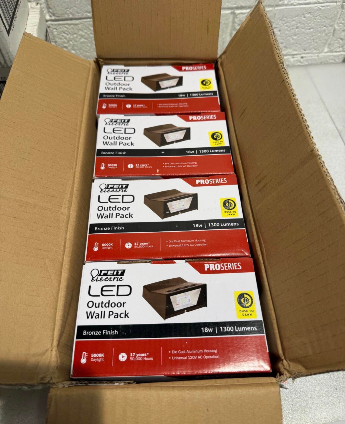 LED Dusk to Dawn Photocell Sensor Outdoor Wall Light  4-Pack