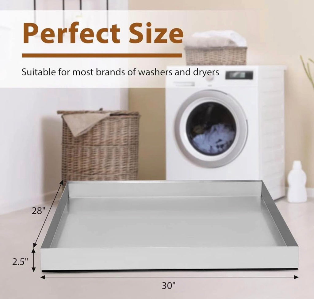 30" x 28"×2.5" Stainless Steel Washing Machine Drip Pan