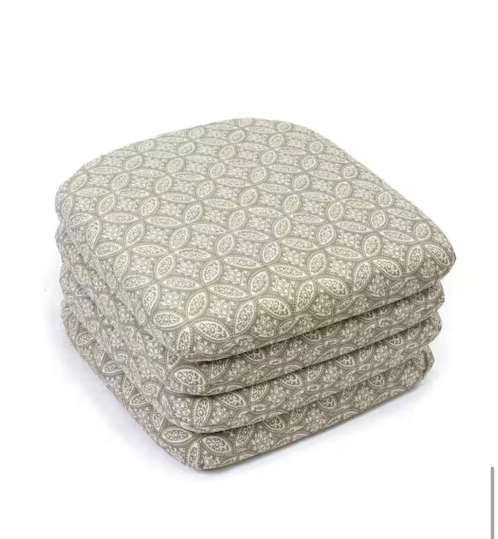 Tufted Rectangular Outdoor Seat Cushion (4-Pack)
