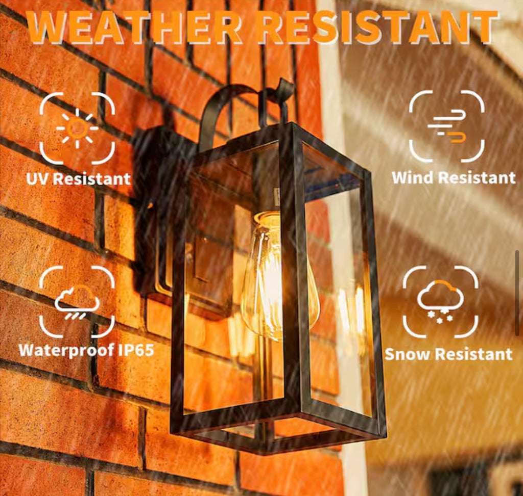 Outdoor Wall Lantern Sconce Dusk to Dawn Sensor