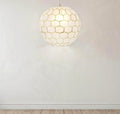 1 Light Antique Gold Globe Pendant 14 in