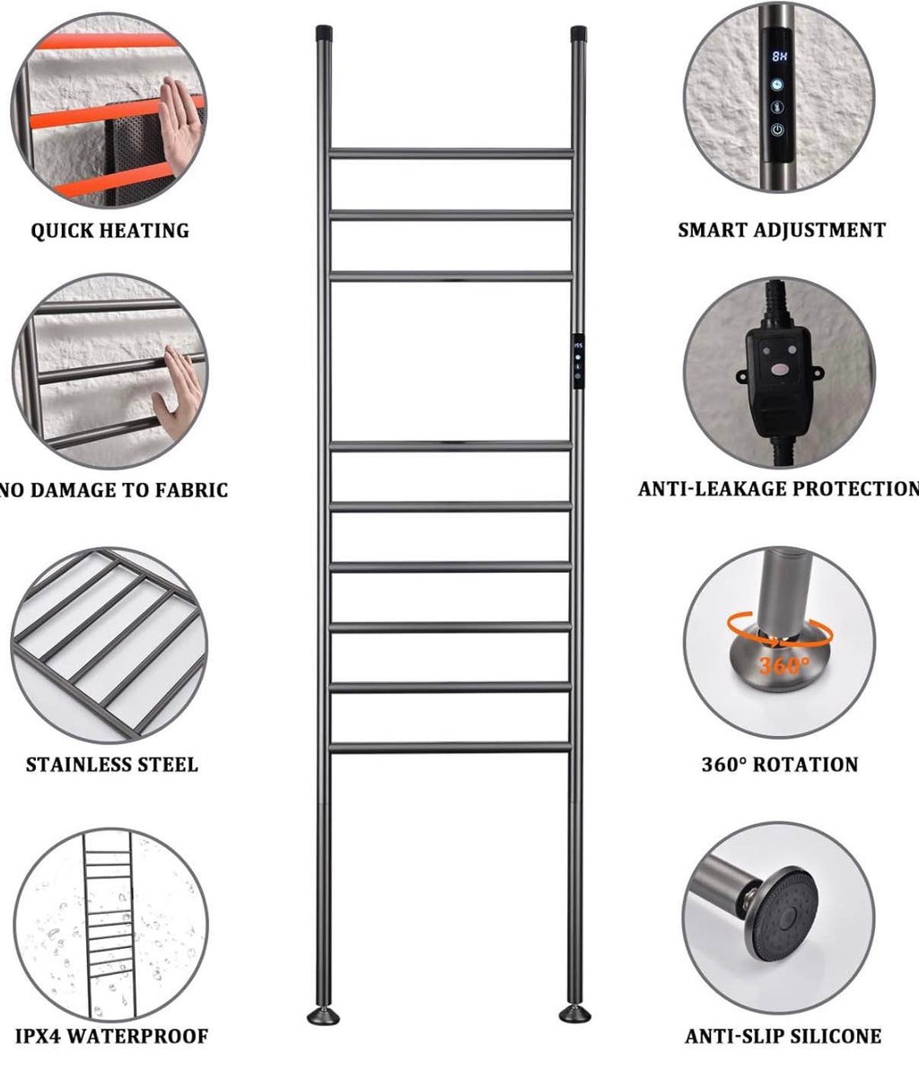 Smart WiFi Towel Warmer Voice Control Hot Towel Rack (used)