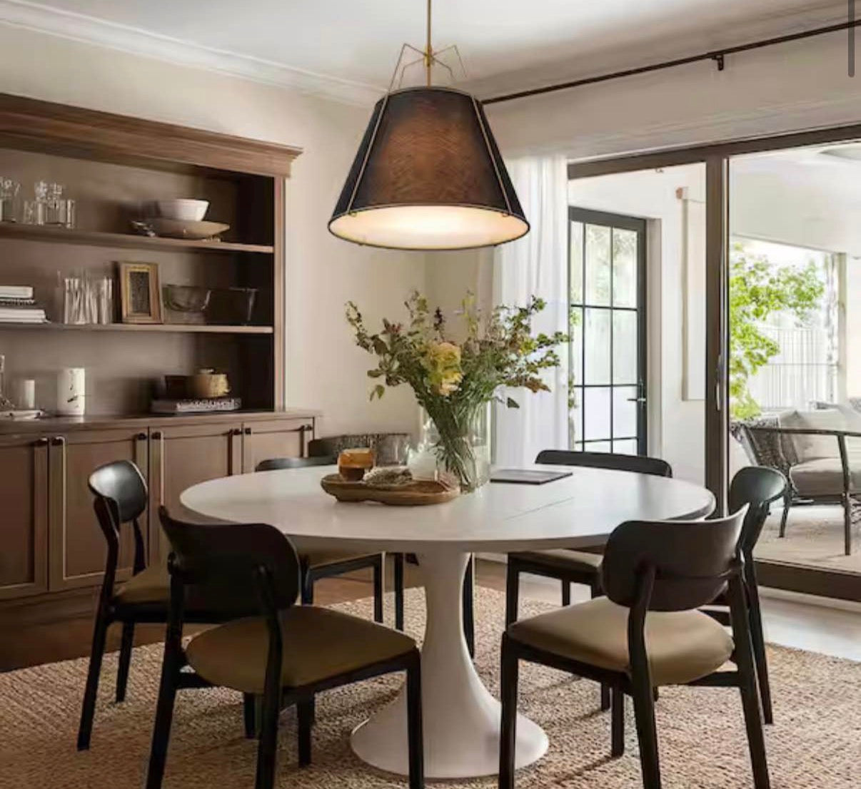 Modern Farmhouse 23.6 in 4-Light Brass Frame Pendant Light