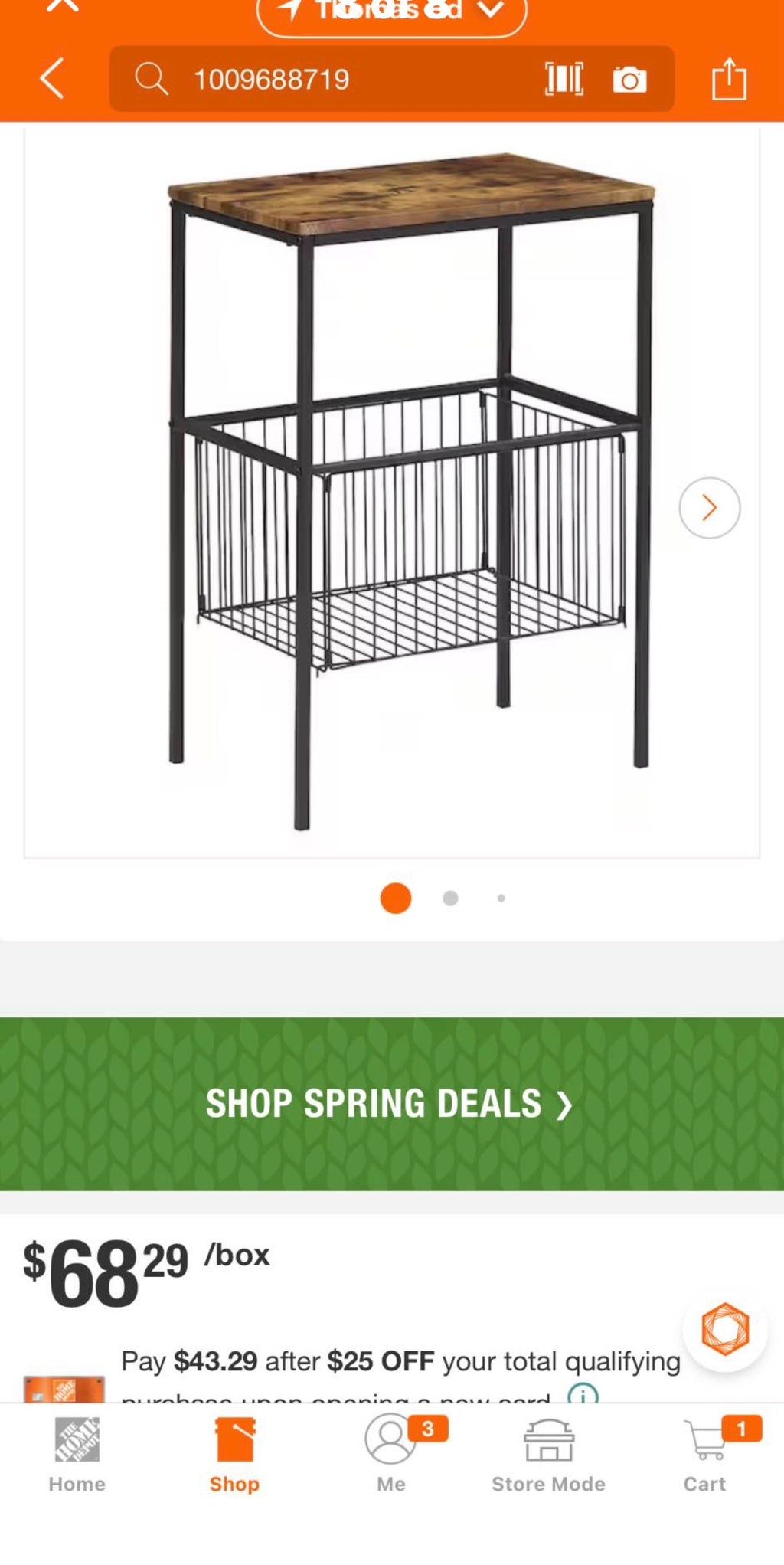 Versatile Side End Table 31" Tall