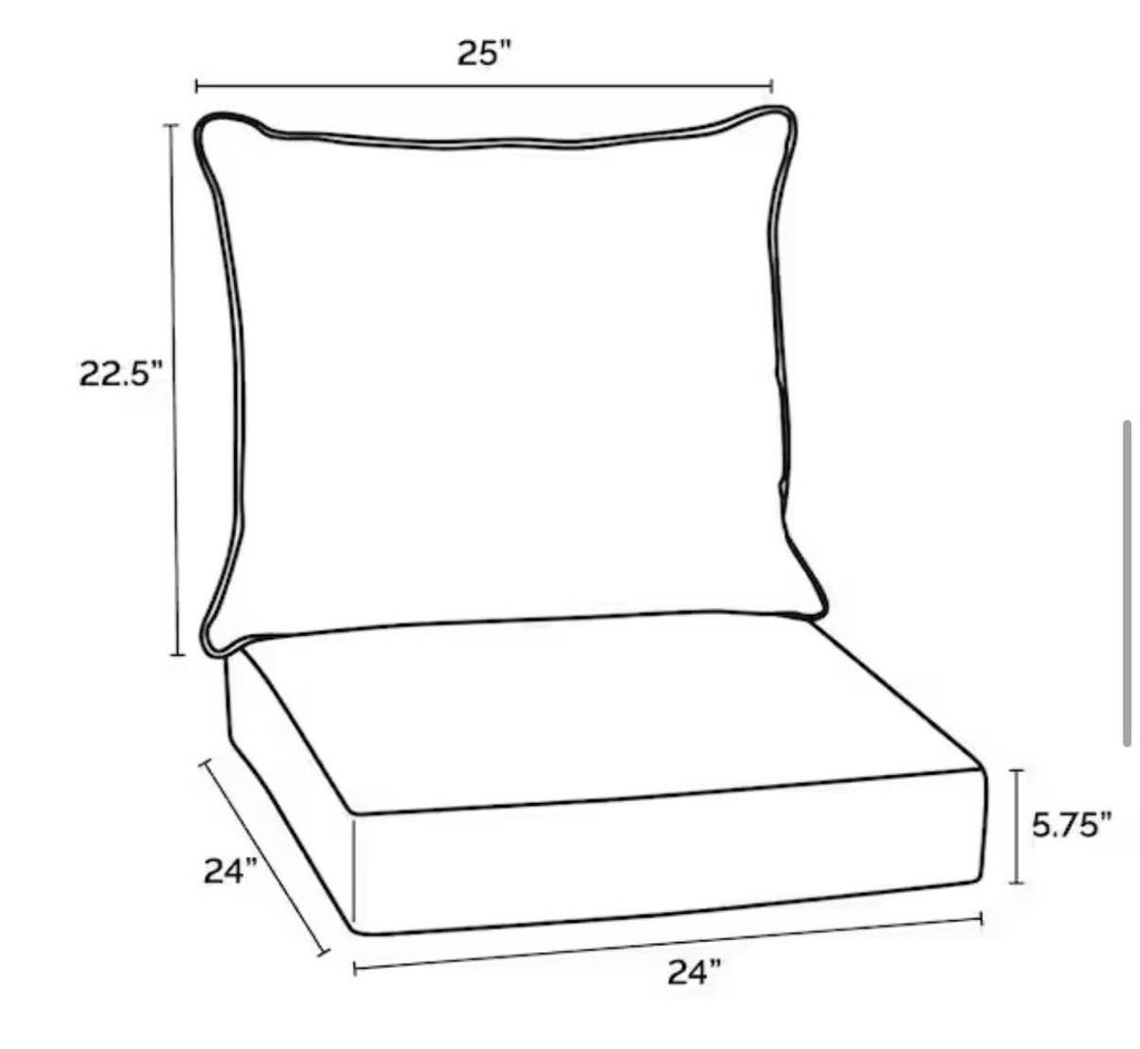 24 in. x 24 in. Outdoor Chair Cushion in Tan Hamilton