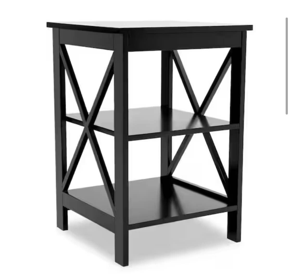 Stylish Black Wood Side Table