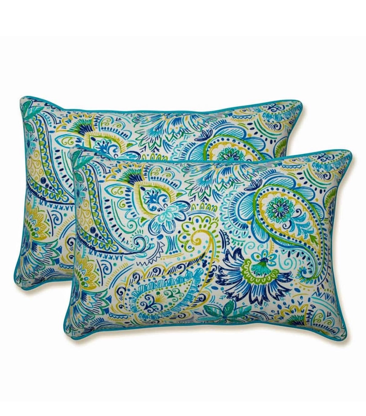 Pillow Perfect Paisley Indoor/Outdoor 16.5" x 24.5