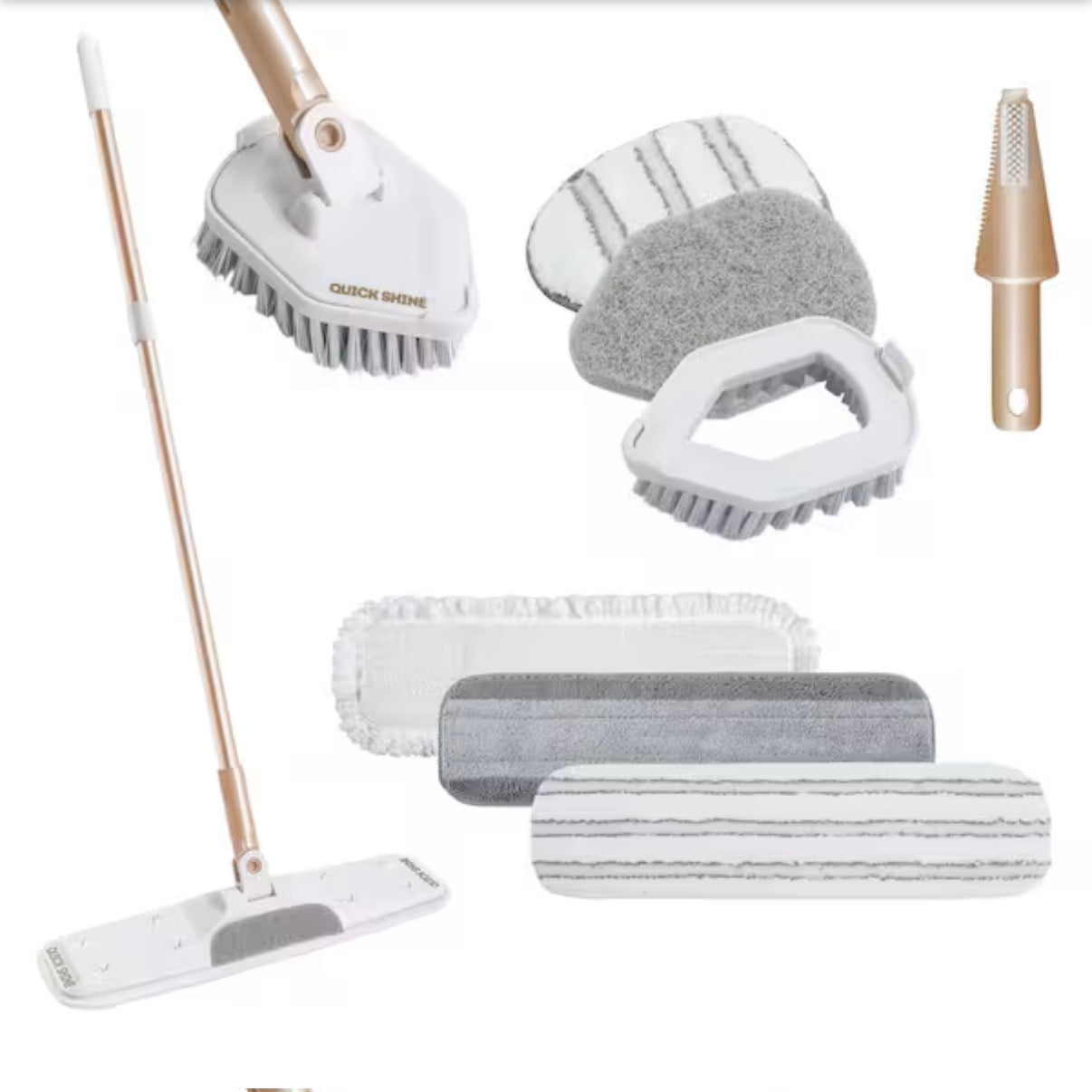 All-in-One Multi-Action Microfiber Flat Mop Kit