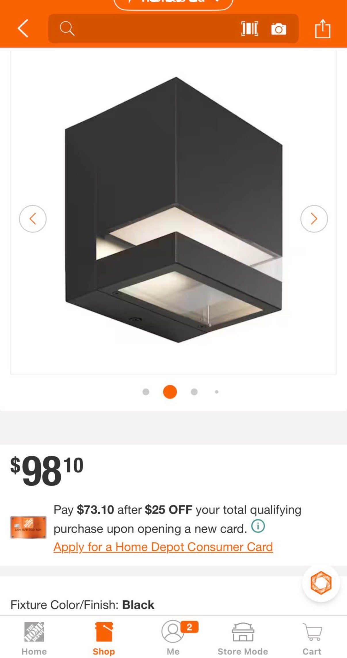 Valor Square Indoor/Outdoor LED Wall Sconce Light