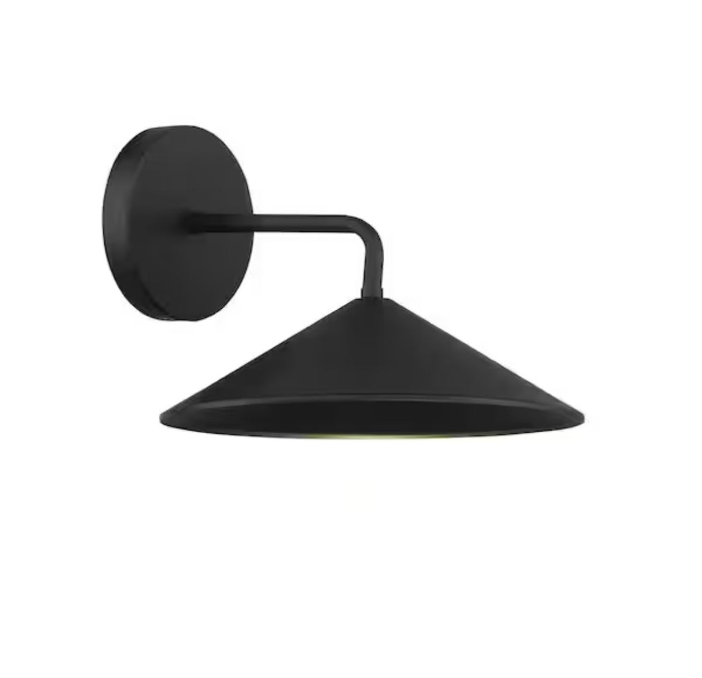 City Streets 1-Light Sand Black LED Outdoor Wall Mount Sconce