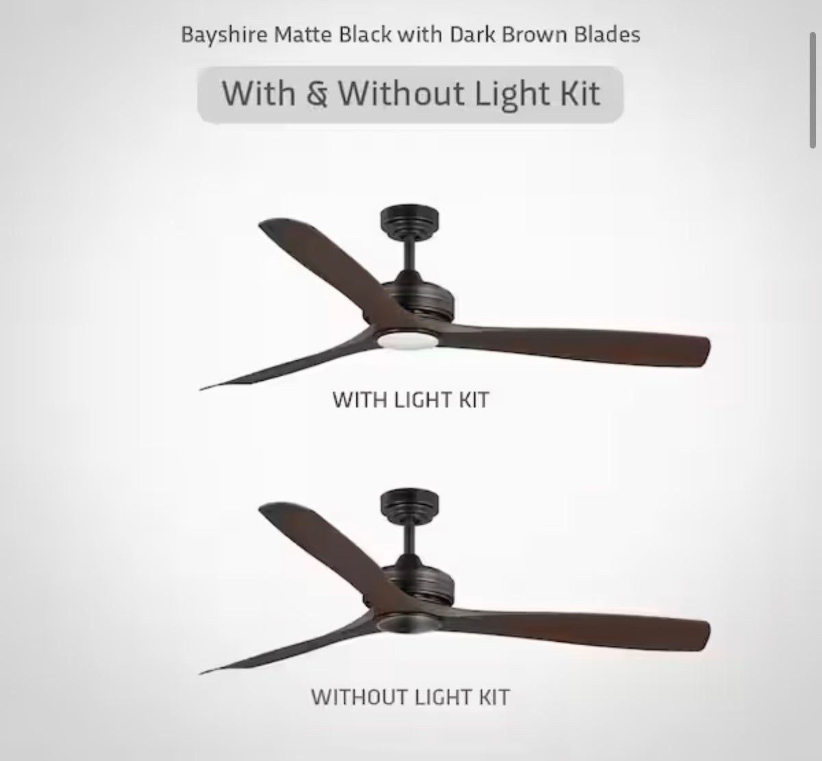 60 in. LED Indoor/Outdoor Matte Black Ceiling Fan
