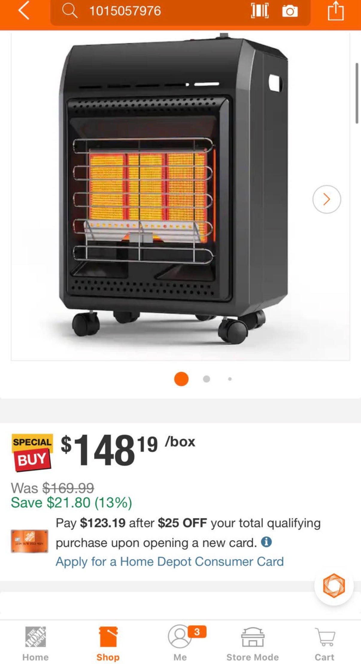 18,000 BTU Outdoor Propane Cabinet Heater