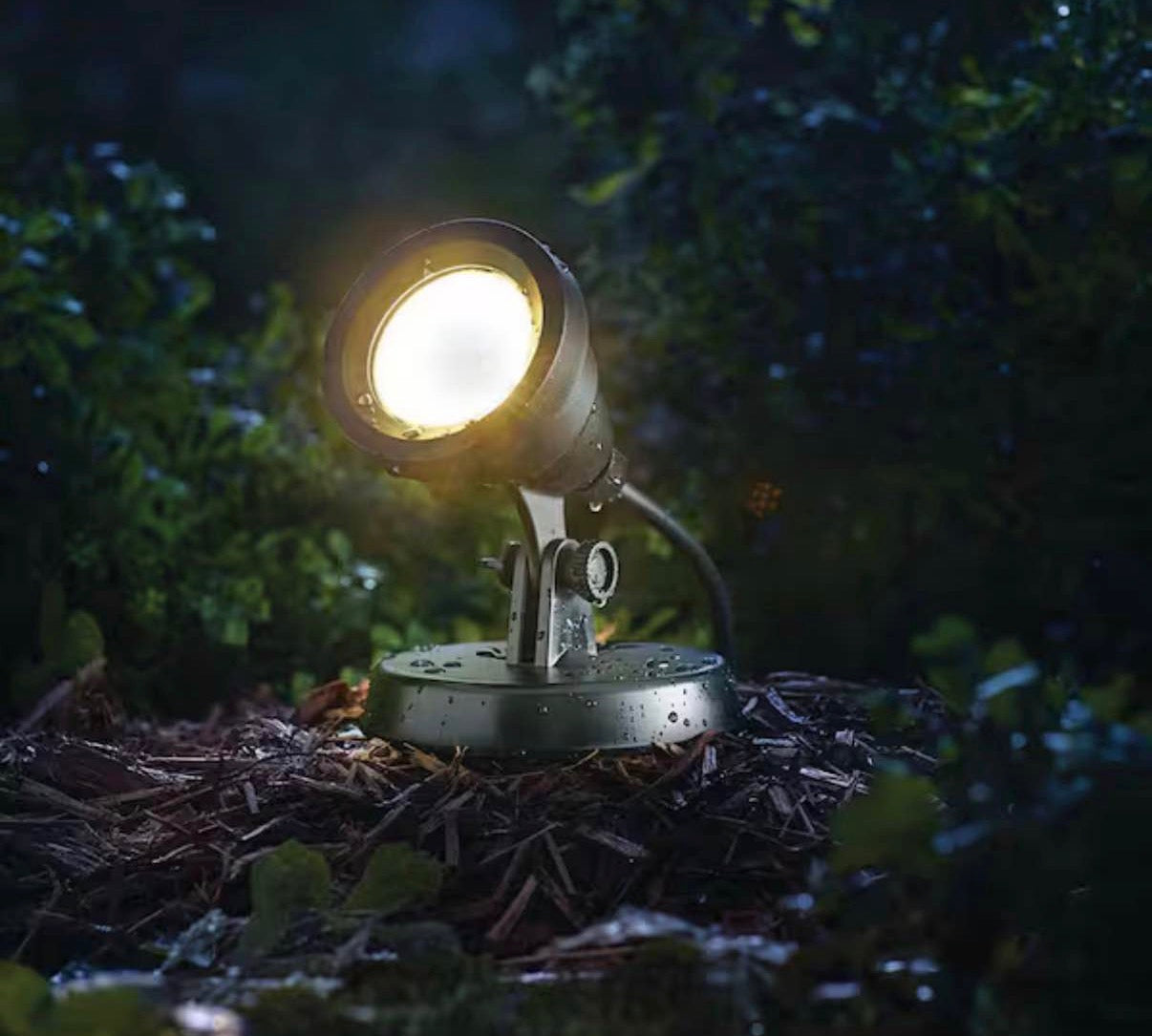 450 Lumen 1-Light Integrated LED Black Low Voltage Pond Light