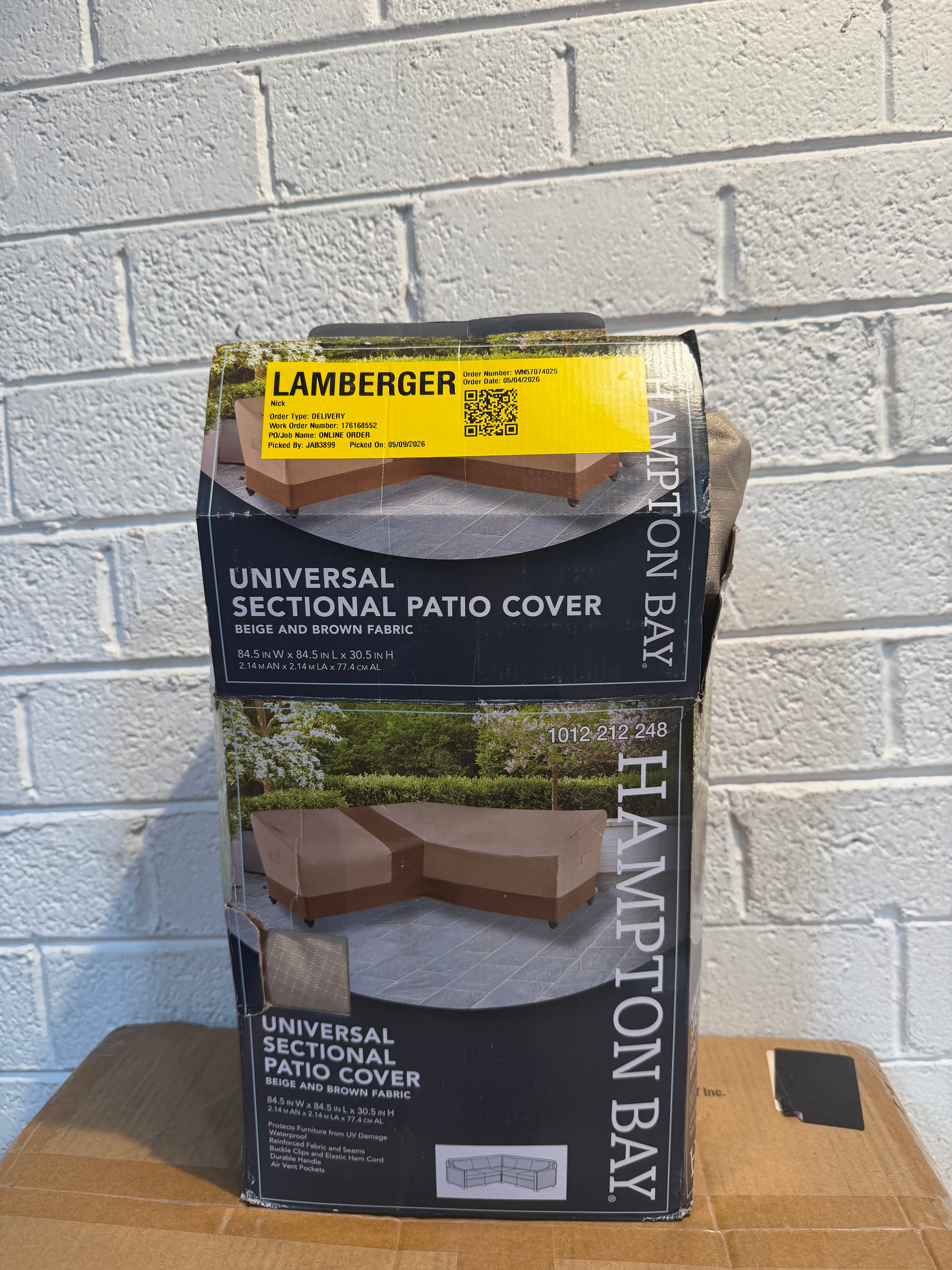 V-Shape Beige Patio Furniture Cover