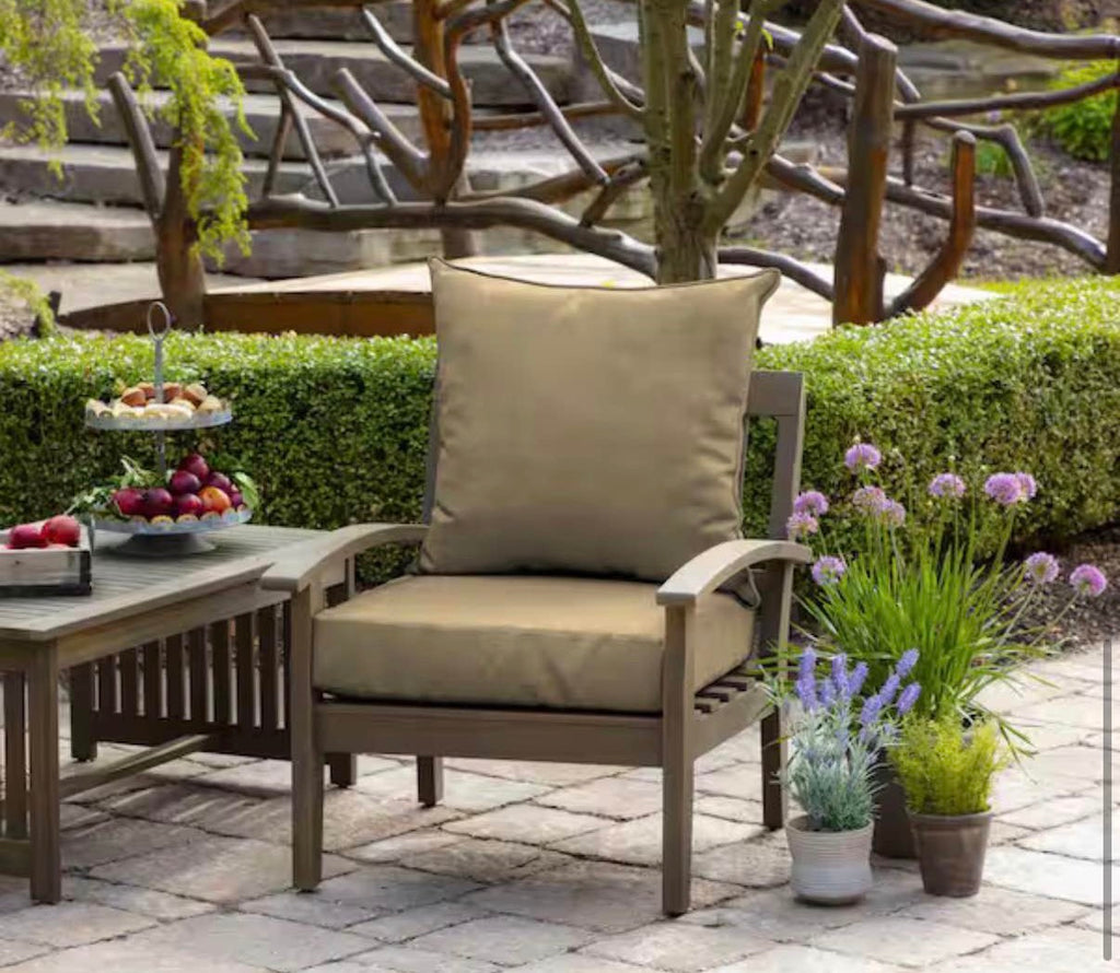24 in. x 24 in. Outdoor Chair Cushion in Tan Hamilton