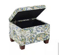 Madison Paisley Fabric Storage Ottoman