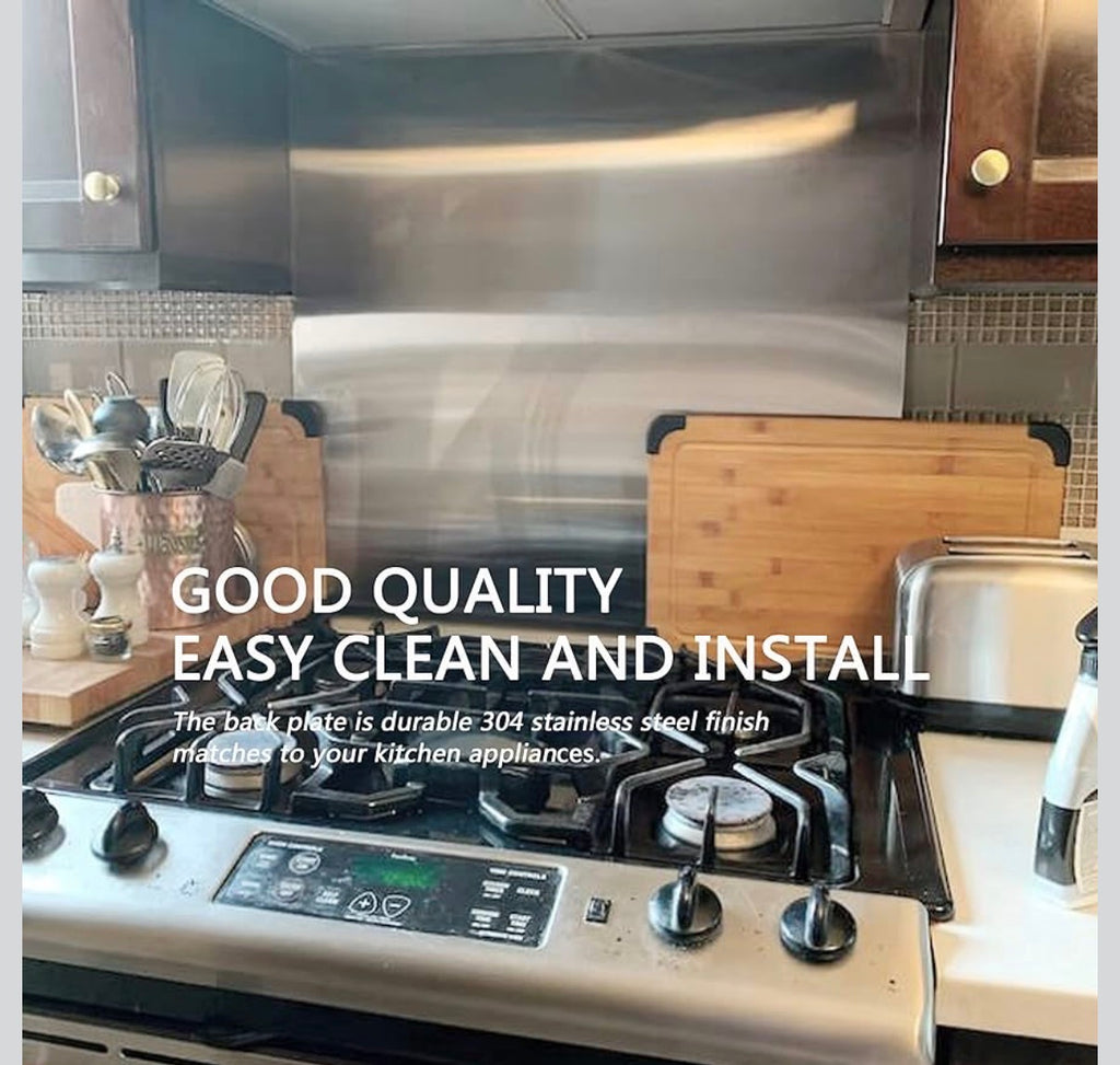 24" By 30" Stainless Steel Stove Backsplash Splatter Guard