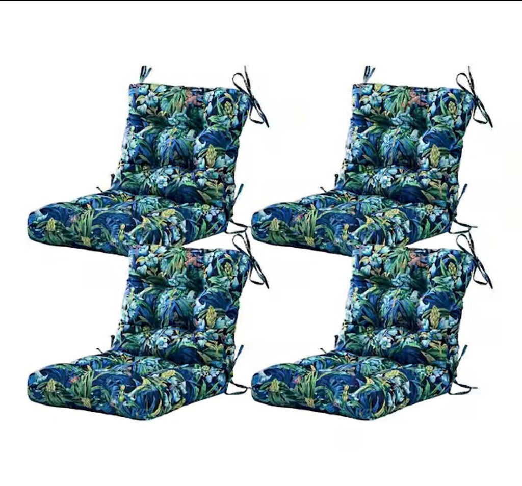 Floral Outdoor Chair Cushion (4 pcs )