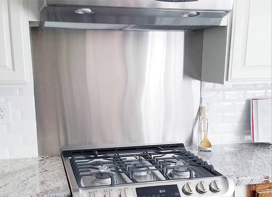 24" By 30" Stainless Steel Stove Backsplash Splatter Guard